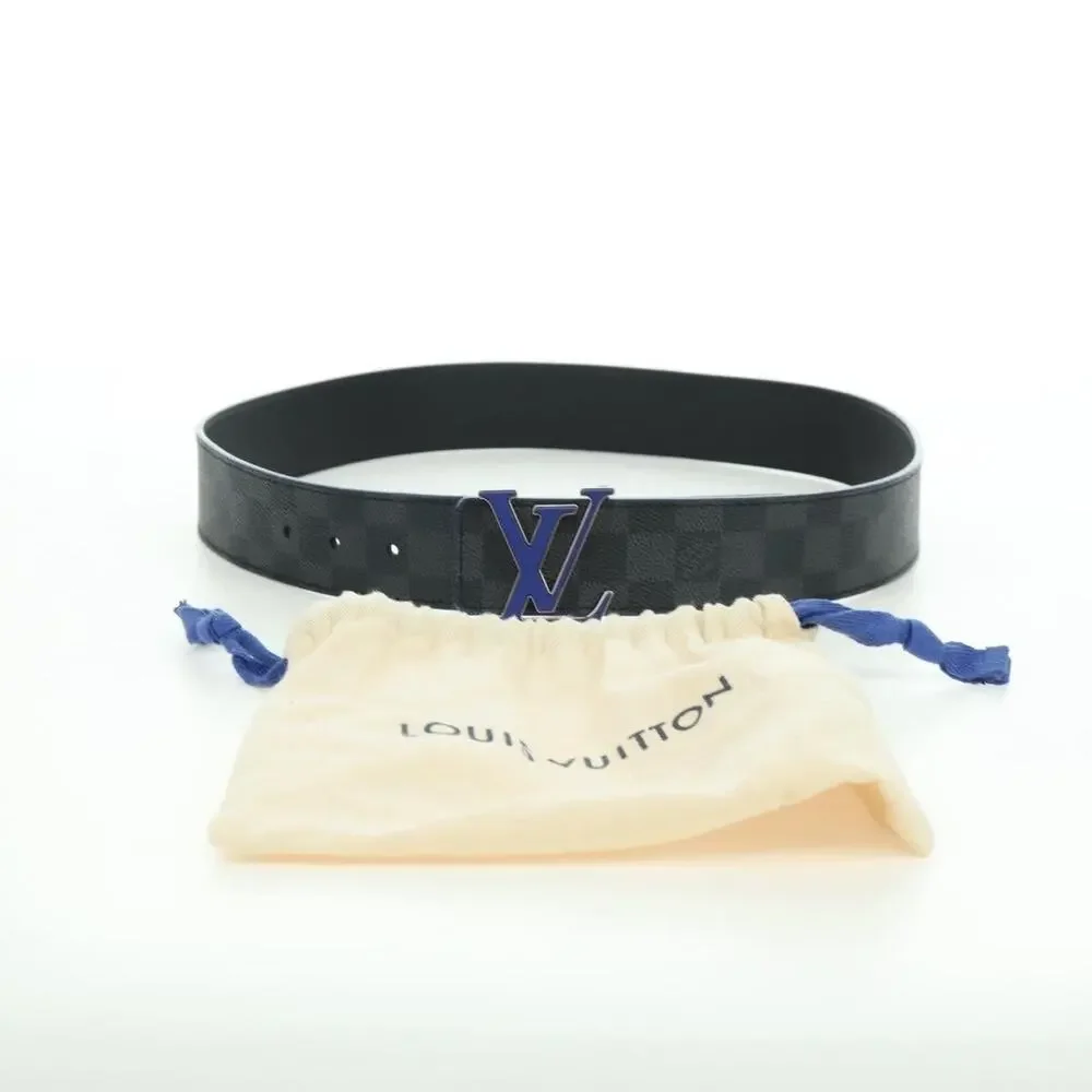 Louis Vuitton Damier Graphite Ceinture LV Printed Initials Black Belt